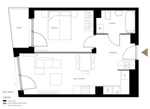 Plan 2 pok. 40m²