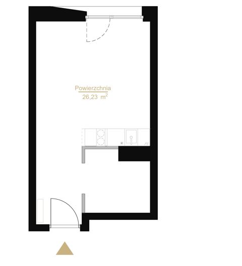 Plan 1 pok. 26m²