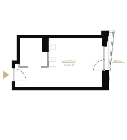 Plan 1 pok. 26m²
