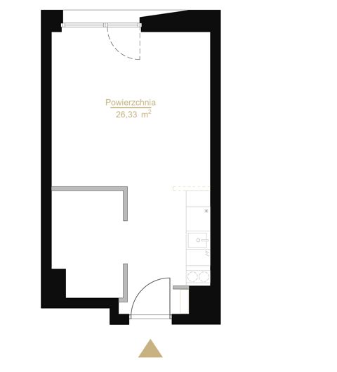 Plan 1 pok. 26m²