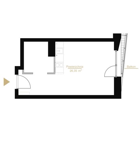 Plan 1 pok. 26m²