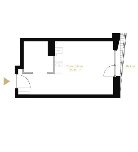 Plan 1 pok. 26m²