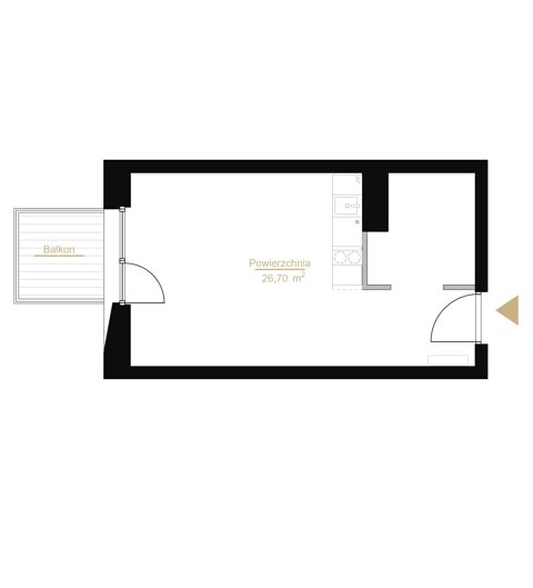Plan 1 pok. 27m²
