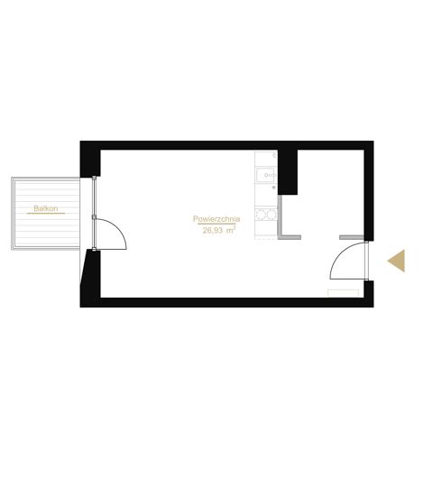 Plan 1 pok. 27m²