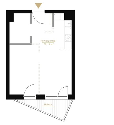Plan 1 pok. 36m²