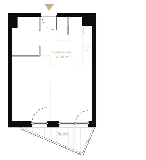 Plan 1 pok. 37m²