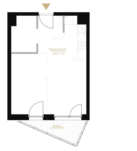 Plan 1 pok. 37m²