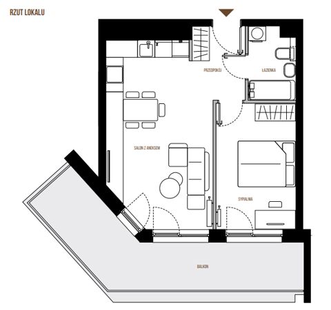 Plan 2 pok. 44m²
