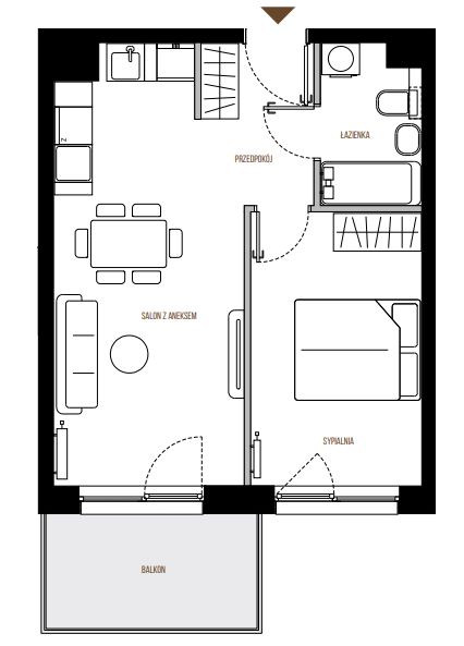 Plan 2 pok. 40m²