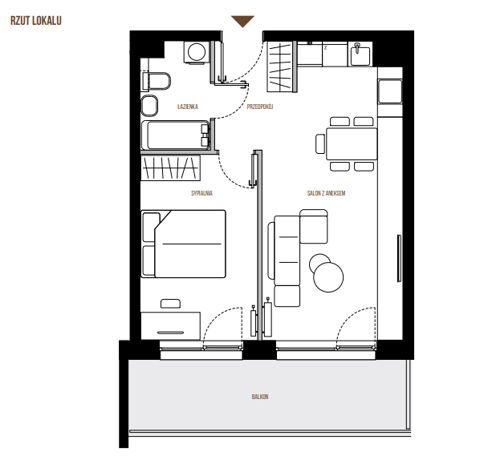 Plan 2 pok. 44m²