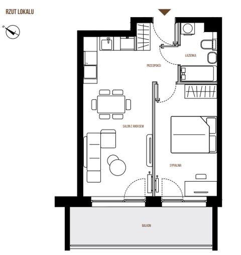 Plan 2 pok. 43m²