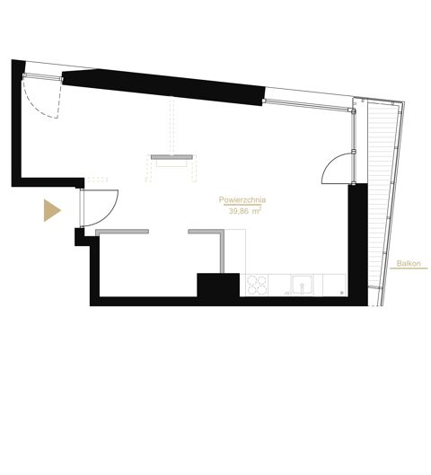 Plan 1 pok. 40m²
