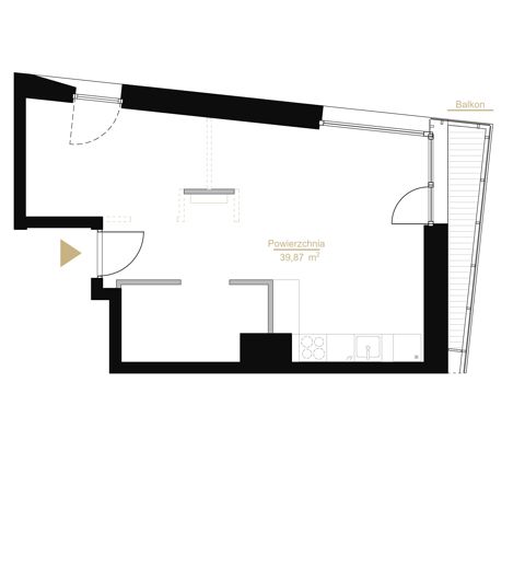 Plan 1 pok. 40m²