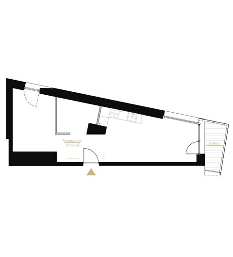 Plan 1 pok. 42m²