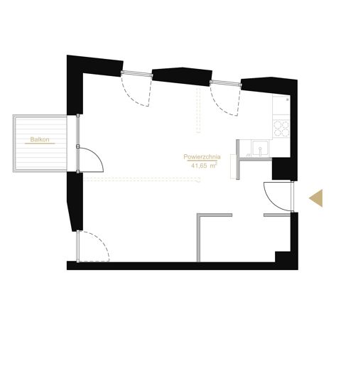 Plan 1 pok. 42m²