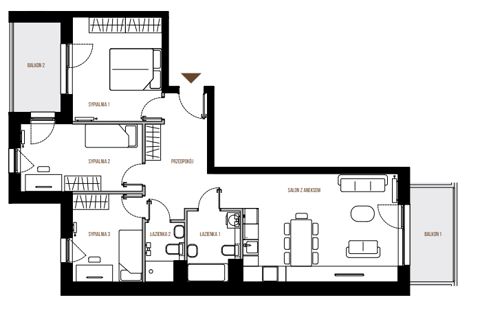 Plan 4 pok. 83m²