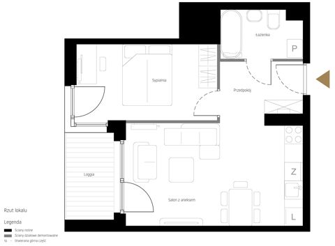 Plan 2 pok. 39m²