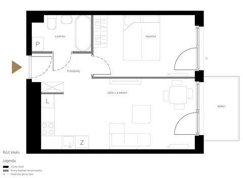 Plan 2 pok. 40m²