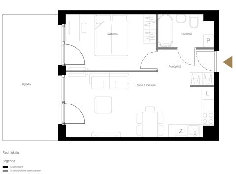 Plan 2 pok. 40m²