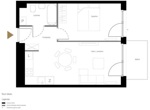 Plan 2 pok. 41m²
