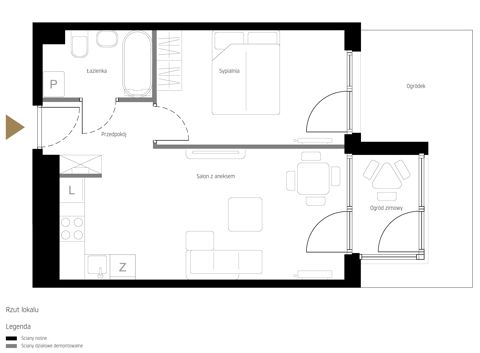 Plan 2 pok. 43m²