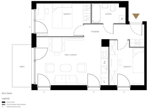 Plan 3 pok. 52m²
