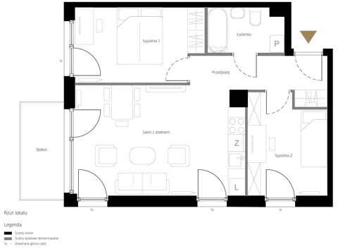 Plan 3 pok. 53m²