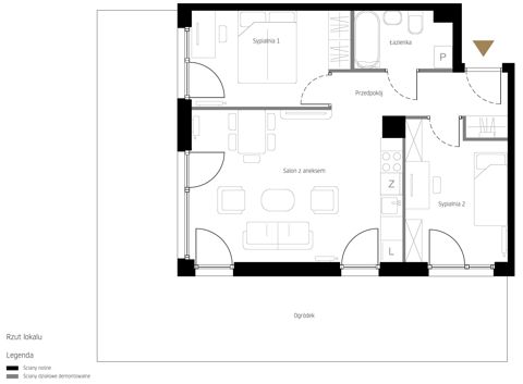 Plan 3 pok. 55m²