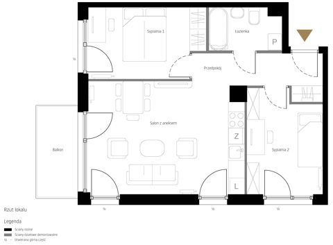 Plan 3 pok. 55m²