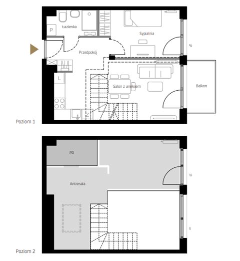 Plan 2 pok. 39m²