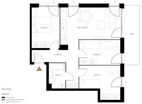 Plan 4 pok. 66m²