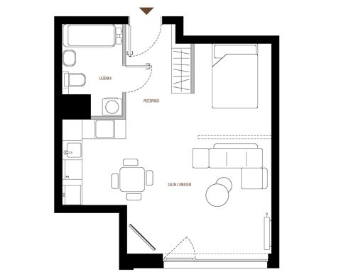 Plan 1 pok. 41m²