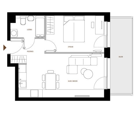 Plan 2 pok. 42m²