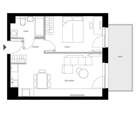 Plan 2 pok. 42m²