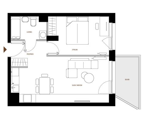 Plan 2 pok. 43m²