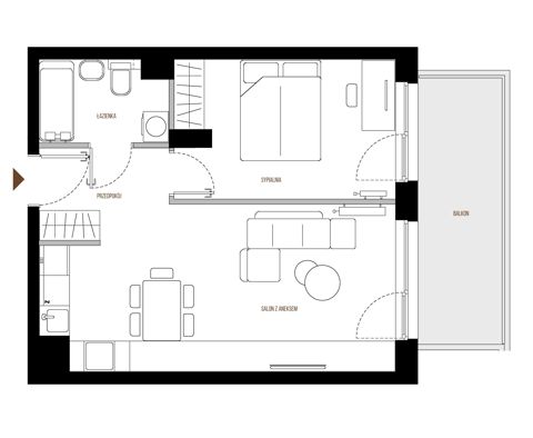 Plan 2 pok. 43m²
