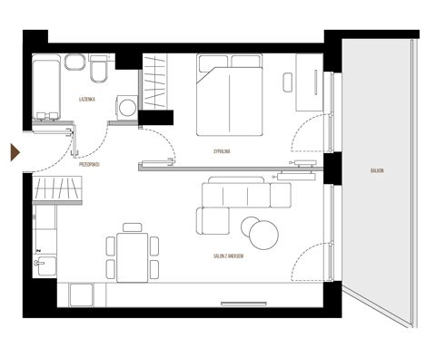 Plan 2 pok. 43m²