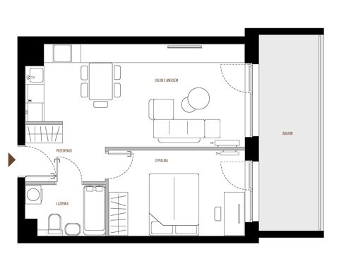 Plan 2 pok. 43m²
