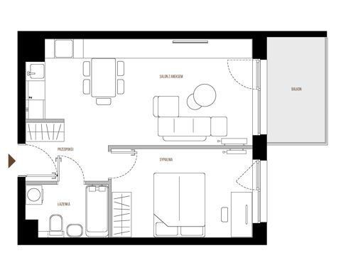 Plan 2 pok. 43m²
