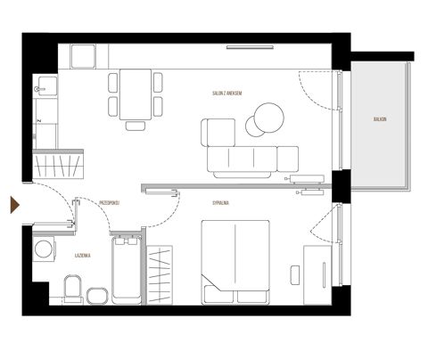 Plan 2 pok. 44m²