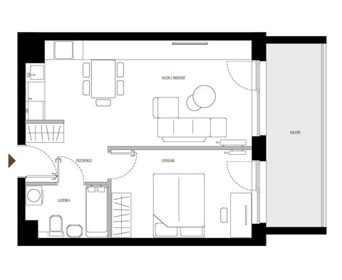 Plan 2 pok. 44m²