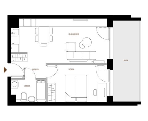Plan 2 pok. 43m²