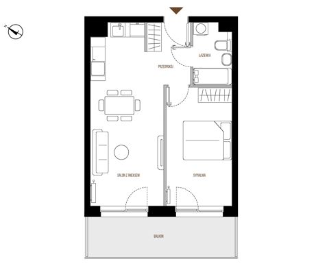 Plan 2 pok. 44m²