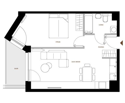 Plan 2 pok. 45m²
