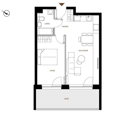Plan 2 pok. 45m²