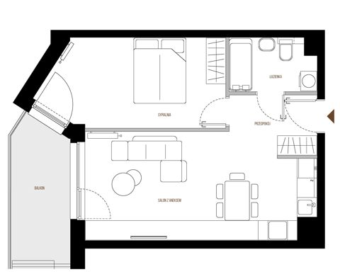 Plan 2 pok. 46m²