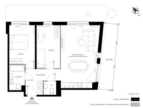 Plan 3 pok. 64m²