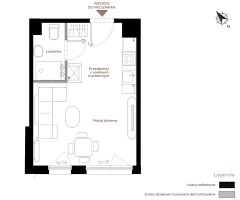 Plan 1 pok. 26m²