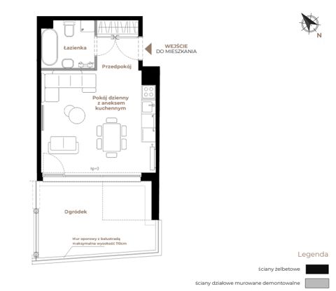 Plan 1 pok. 30m²