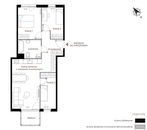 Plan 4 pok. 70m²